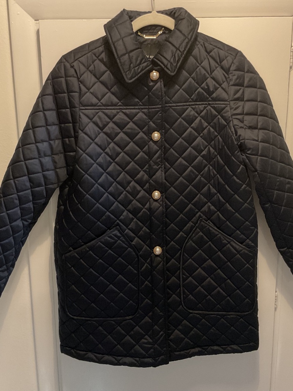 Kate Spade Mid Thigh Puffer Coat, Size Small, Navy, Perfect Condition